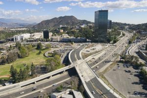 101 Fwy offramp at Universal Place, North Hollywood